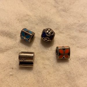 Assorted Pandora sterling silver charms